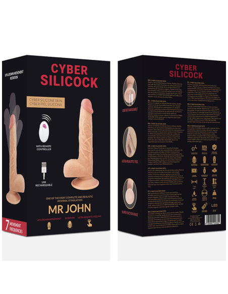 CYBER SILICOCK - REALÍSTICO CONTROL REMOTO MR JOHN 23.88 CM -O- 4.3 CM