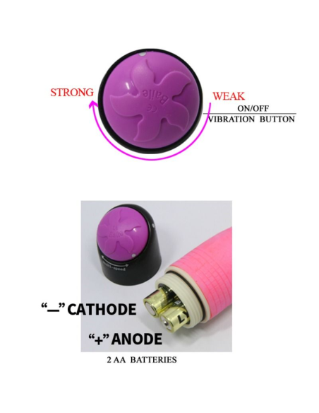 BAILE - COLORFUL SEX VIBRADOR REALÍSTICO ROSA 23 CM