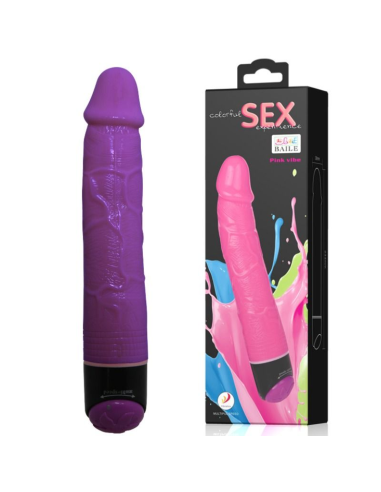 BAILE - COLORFUL SEX VIBRADOR REALÍSTICO LILA 23 CM