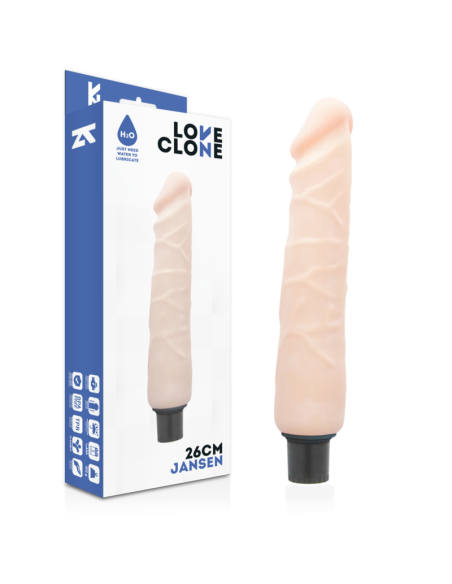 LOVECLONE - JANSEN VIBRADOR REALÍSTICO SELF LUBRICATION 26 CM -O- 4.2 CM