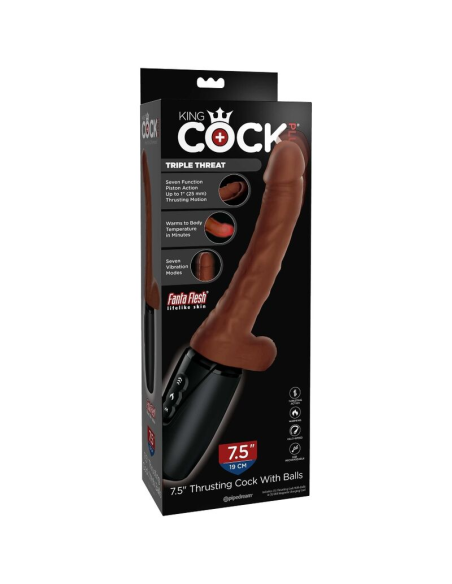 KING COCK - PLUS TRIPLE THREAT MARRÓN