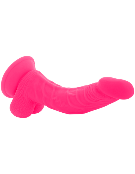 DIVERSIA - DILDO REALÍSTICO FLEXIBLE CON VIBRACIÓN ROSA 21.5 CM -O- 4.5 CM