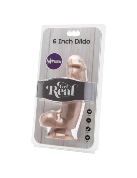 GET REAL - DILDO 12 CM CON TESTÍCULOS VIBRADOR NATURAL
