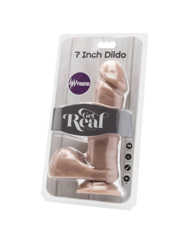 GET REAL - DILDO 18 CM CON TESTÍCULOS VIBRADOR NATURAL