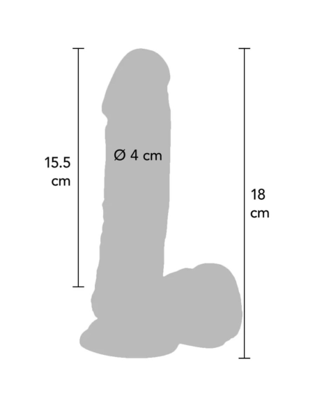 GET REAL - DILDO 18 CM CON TESTÍCULOS VIBRADOR NATURAL