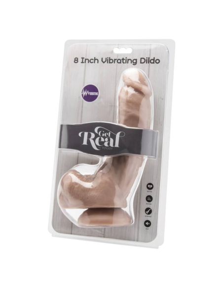 GET REAL - DILDO 20,5 CM CON TESTÍCULOS VIBRADOR NATURAL
