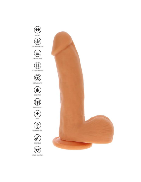 GET REAL - DILDO EMPUJE MAGNÉTICO PULSANTE NATURAL