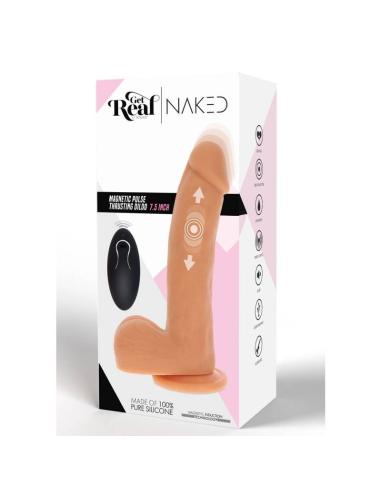 GET REAL - DILDO EMPUJE MAGNÉTICO PULSANTE NATURAL