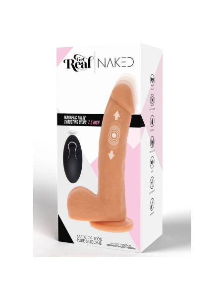 GET REAL - DILDO EMPUJE MAGNÉTICO PULSANTE NATURAL