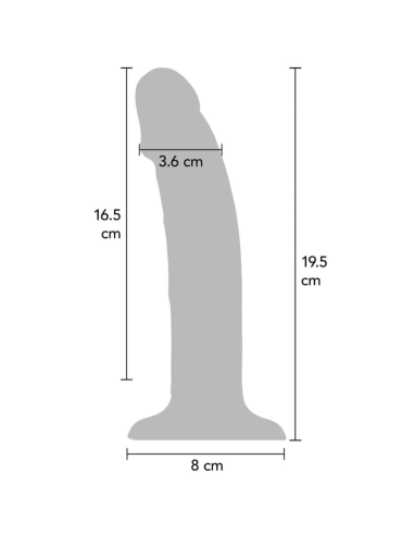 GET REAL - DILDO REALISTA VIBRADOR DE SILICONA MORADO 19.5 CM
