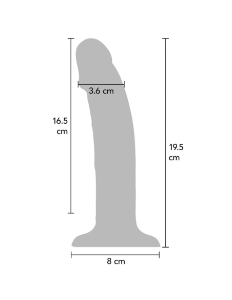GET REAL - DILDO REALISTA VIBRADOR DE SILICONA MORADO 19.5 CM