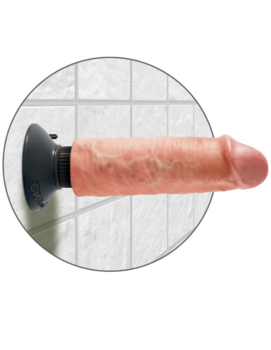 KING COCK - DILDO VIBRADOR 15.24 CM NATURAL