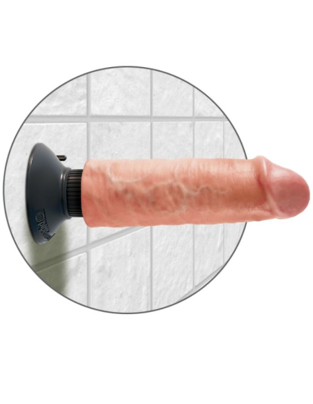 KING COCK - DILDO VIBRADOR 15.24 CM NATURAL