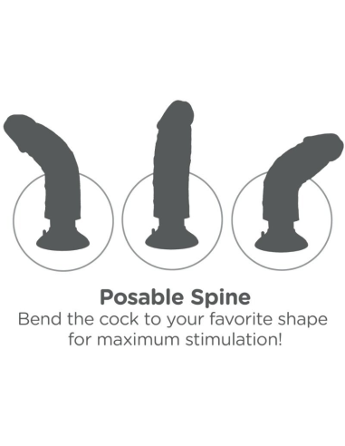 KING COCK - DILDO VIBRADOR 15.24 CM NATURAL
