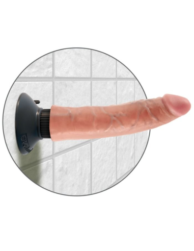KING COCK - DILDO VIBRADOR 17.78 CM NATURAL