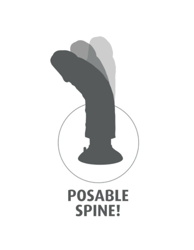 KING COCK - DILDO VIBRADOR CON TESTÍCULOS 23 CM NEGRO