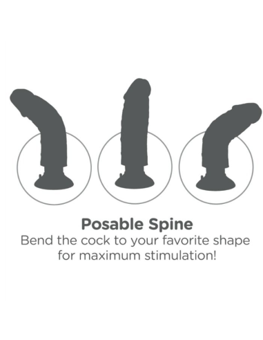 KING COCK - DILDO VIBRADOR CON TESTÍCULOS 25.5 CM COLOR MARRÓN
