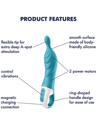 SATISFYER - AMAZING 2 VIBRADOR PUNTO A TURQUESA