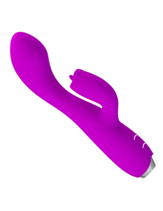 PRETTY LOVE - GLORIA VIBRADOR CONEJO RECARGABLE-IMPERMEABLE MORADO