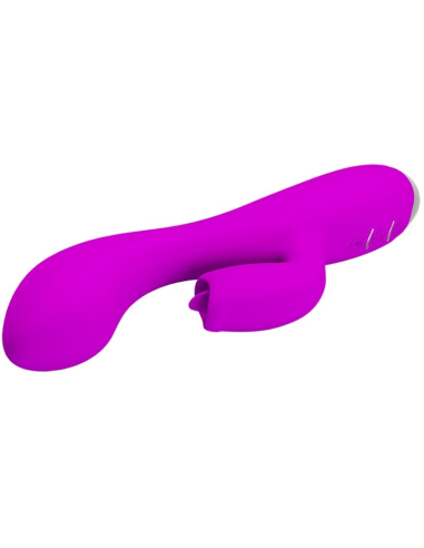 PRETTY LOVE - GLORIA VIBRADOR CONEJO RECARGABLE-IMPERMEABLE MORADO