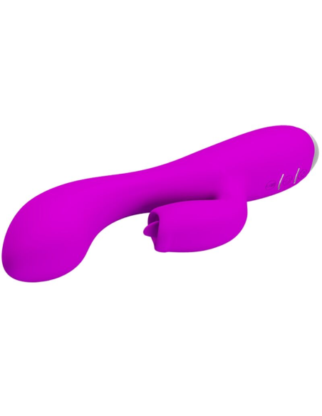 PRETTY LOVE - GLORIA VIBRADOR CONEJO RECARGABLE-IMPERMEABLE MORADO