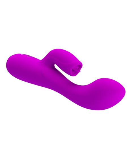 PRETTY LOVE - GLORIA VIBRADOR CONEJO RECARGABLE-IMPERMEABLE MORADO