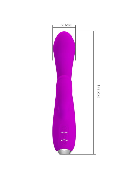 PRETTY LOVE - GLORIA VIBRADOR CONEJO RECARGABLE-IMPERMEABLE MORADO
