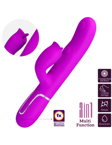 PRETTY LOVE - VIBRADOR RABBIT CON LICKING FUCSIA