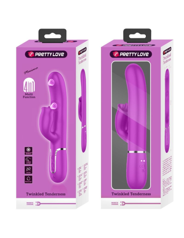 PRETTY LOVE - VIBRADOR RABBIT CON LICKING FUCSIA