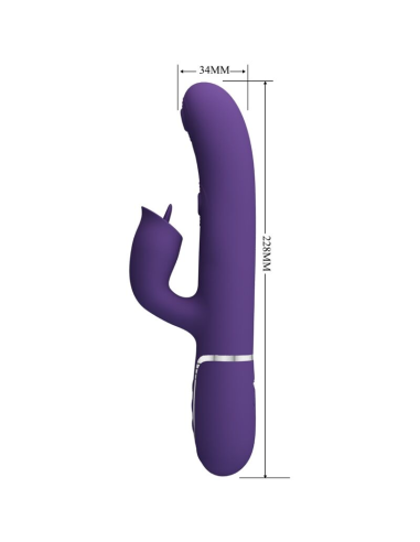 PRETTY LOVE - VIBRADOR RABBIT CON LICKING MORADO