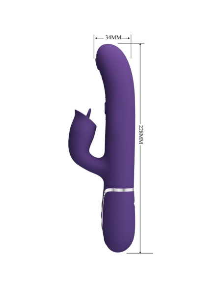 PRETTY LOVE - VIBRADOR RABBIT CON LICKING MORADO