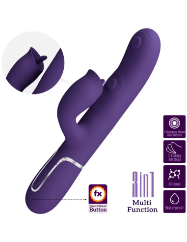 PRETTY LOVE - VIBRADOR RABBIT CON LICKING MORADO