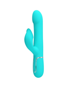 PRETTY LOVE - VIBRADOR RABBIT PERLAS VERDE AGUA