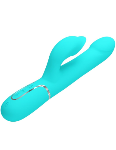 PRETTY LOVE - VIBRADOR RABBIT PERLAS VERDE AGUA