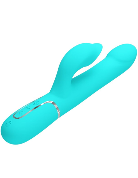 PRETTY LOVE - VIBRADOR RABBIT PERLAS VERDE AGUA