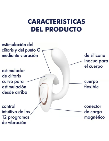 SATISFYER - G FOR GODDESS 1 VIBRADOR RABBIT BLANCO