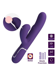 PRETTY LOVE - PERLITA VIBRADOR PUNTO G 3 EN 1 MULTIFUNCIÓN MORADO