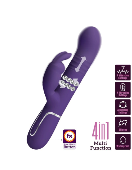 PRETTY LOVE - COALE VIBRADOR RABBIT 4 EN 1 MORADO