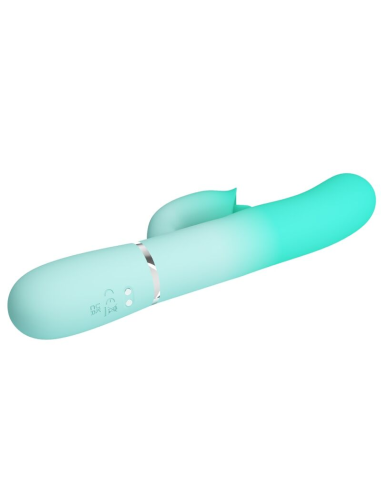 PRETTY LOVE - GIGI VIBRADOR RABBIT MULTIFUNCIÓN VERDE AGUA