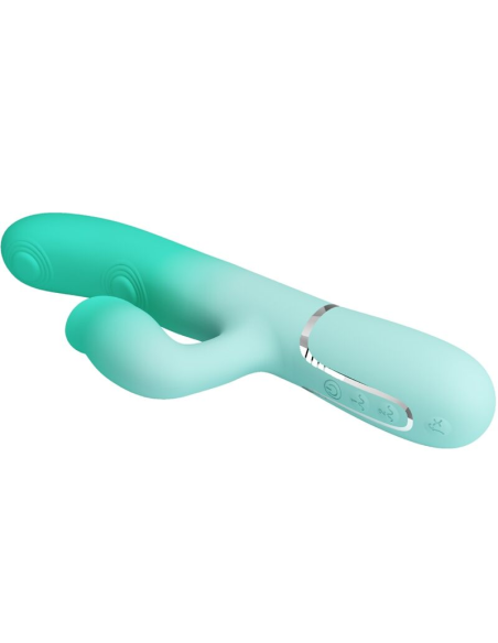 PRETTY LOVE - GIGI VIBRADOR RABBIT MULTIFUNCIÓN VERDE AGUA