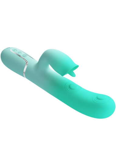 PRETTY LOVE - GIGI VIBRADOR RABBIT MULTIFUNCIÓN VERDE AGUA