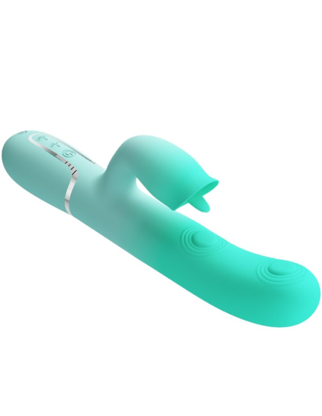 PRETTY LOVE - GIGI VIBRADOR RABBIT MULTIFUNCIÓN VERDE AGUA