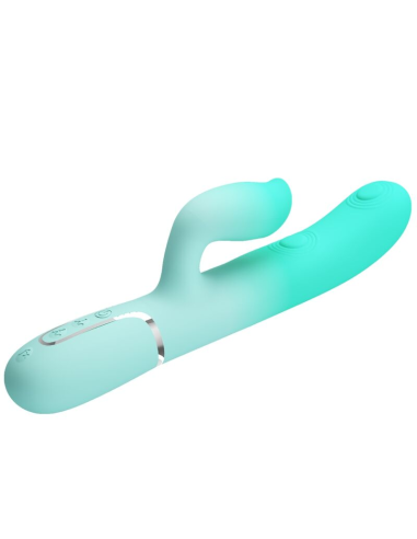 PRETTY LOVE - GIGI VIBRADOR RABBIT MULTIFUNCIÓN VERDE AGUA