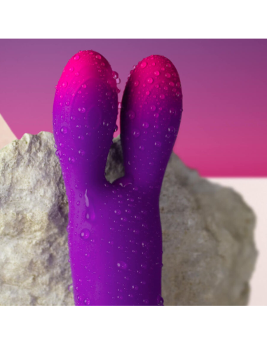 ROCKS- OFF - GLO-GIRL BUNNY VIBRADOR FLEXIBLE MORADO