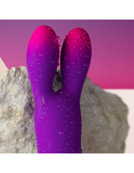 ROCKS- OFF - GLO-GIRL BUNNY VIBRADOR FLEXIBLE MORADO