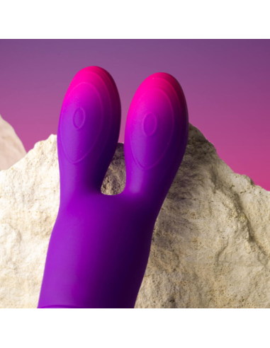ROCKS- OFF - GLO-GIRL BUNNY VIBRADOR FLEXIBLE MORADO