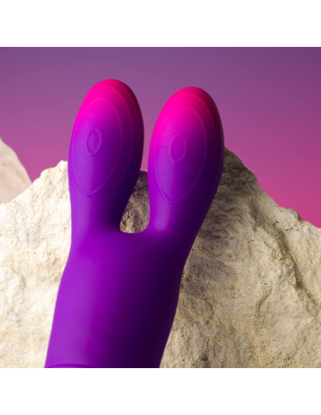 ROCKS- OFF - GLO-GIRL BUNNY VIBRADOR FLEXIBLE MORADO