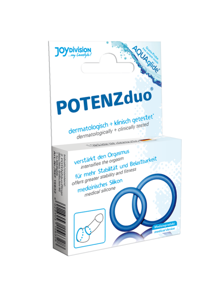JOYDIVISION POTENZDUO - ANILLOS PARA PENE AZUL - XL