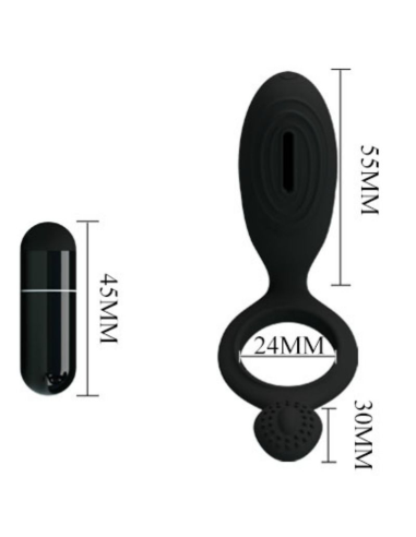 PRETTY LOVE - ETHEL ANILLO VIBRADOR CON ESTIMULADOR