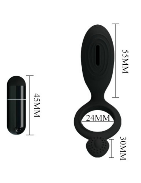 PRETTY LOVE - ETHEL ANILLO VIBRADOR CON ESTIMULADOR